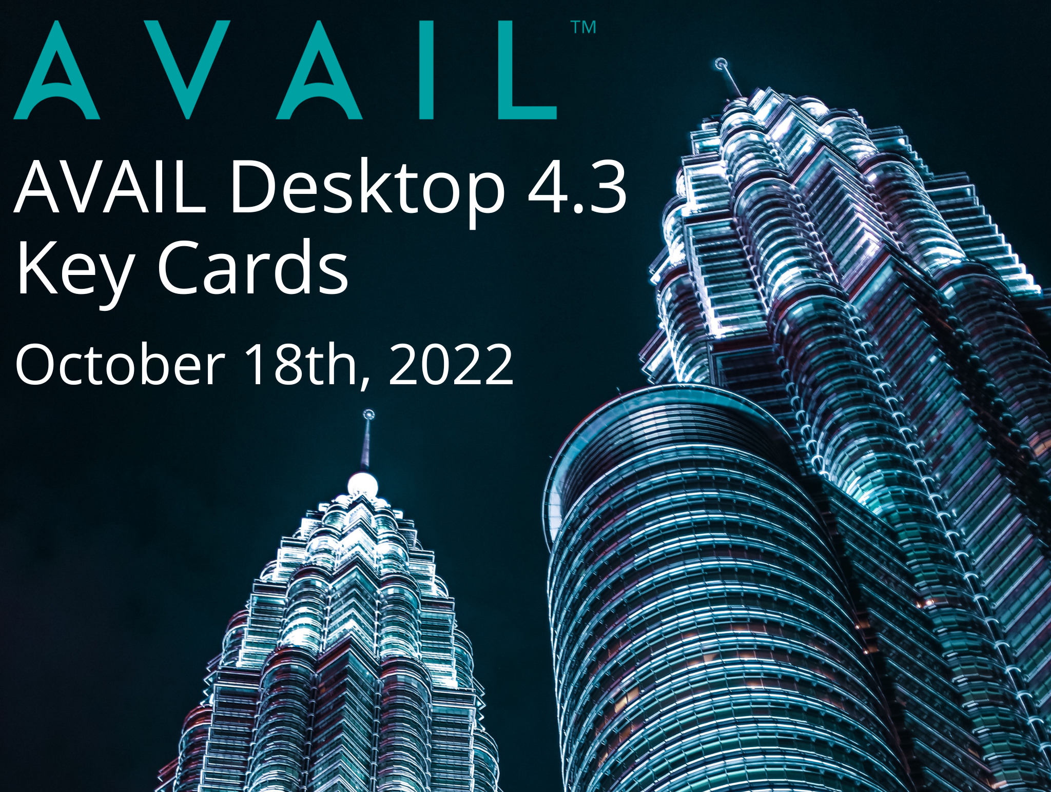 AVAIL Desktop 4.3 | Key Cards