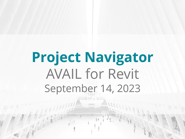 Project Navigator AVAIL for Revit