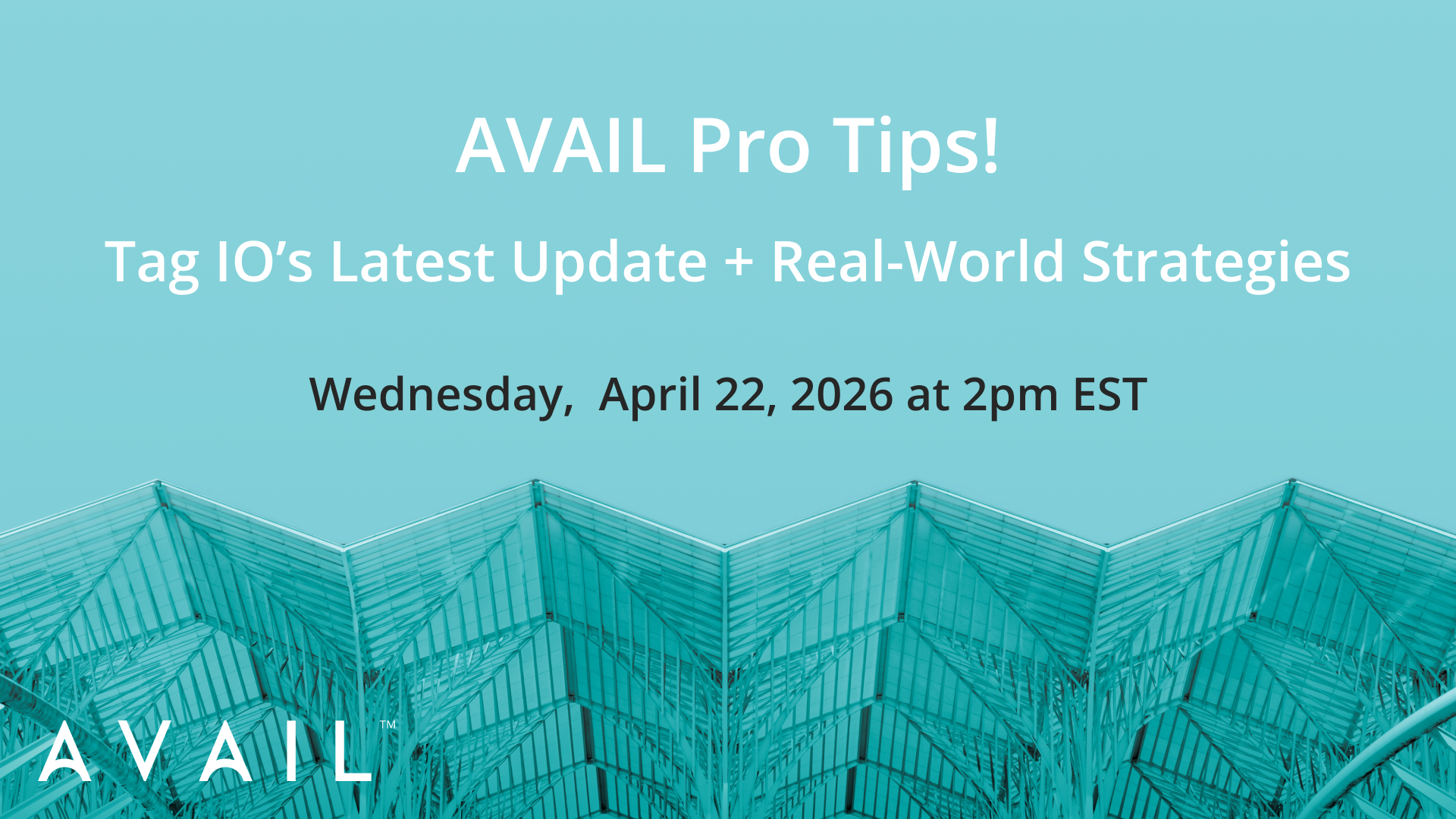 AVAIL Pro Tips! Tag IO’s Latest Update + Real-World Strategies