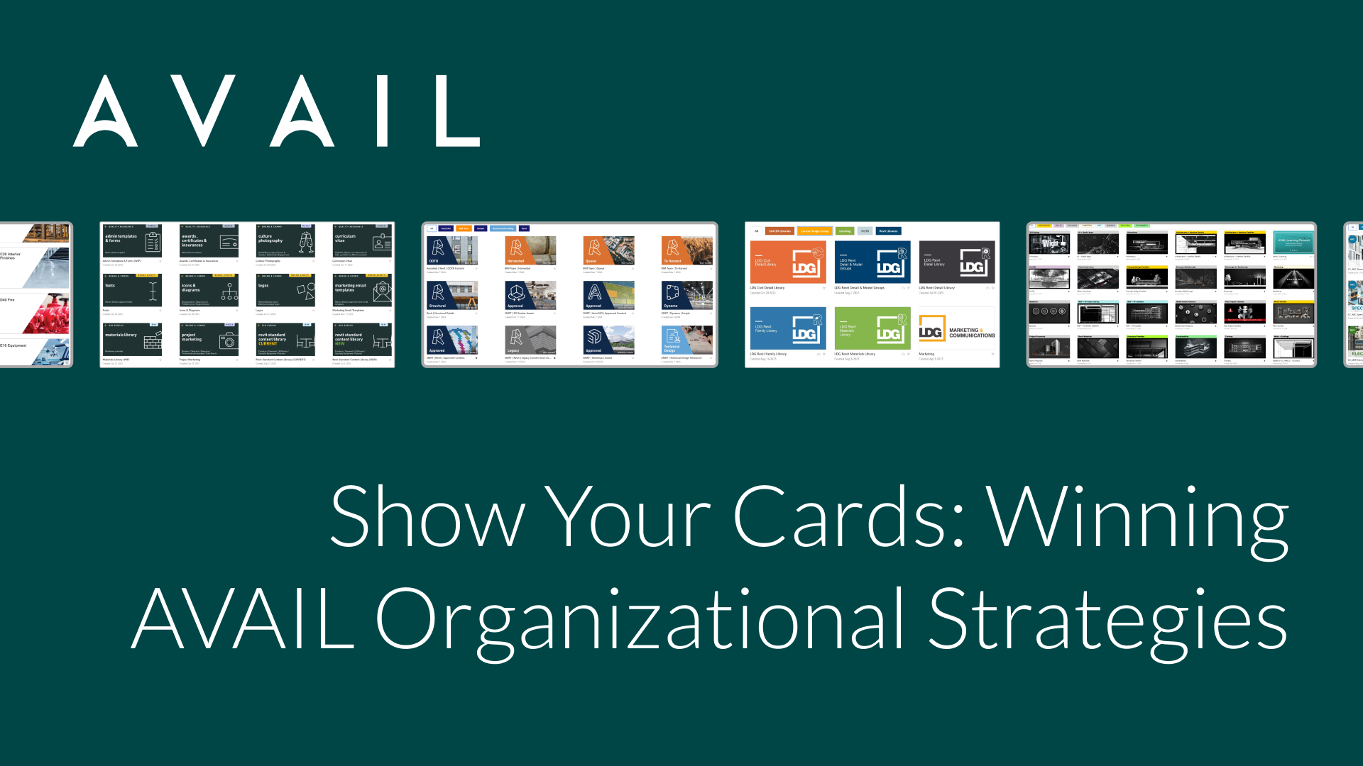 Show Your Cards Winning AVAIL Organizational Strategies